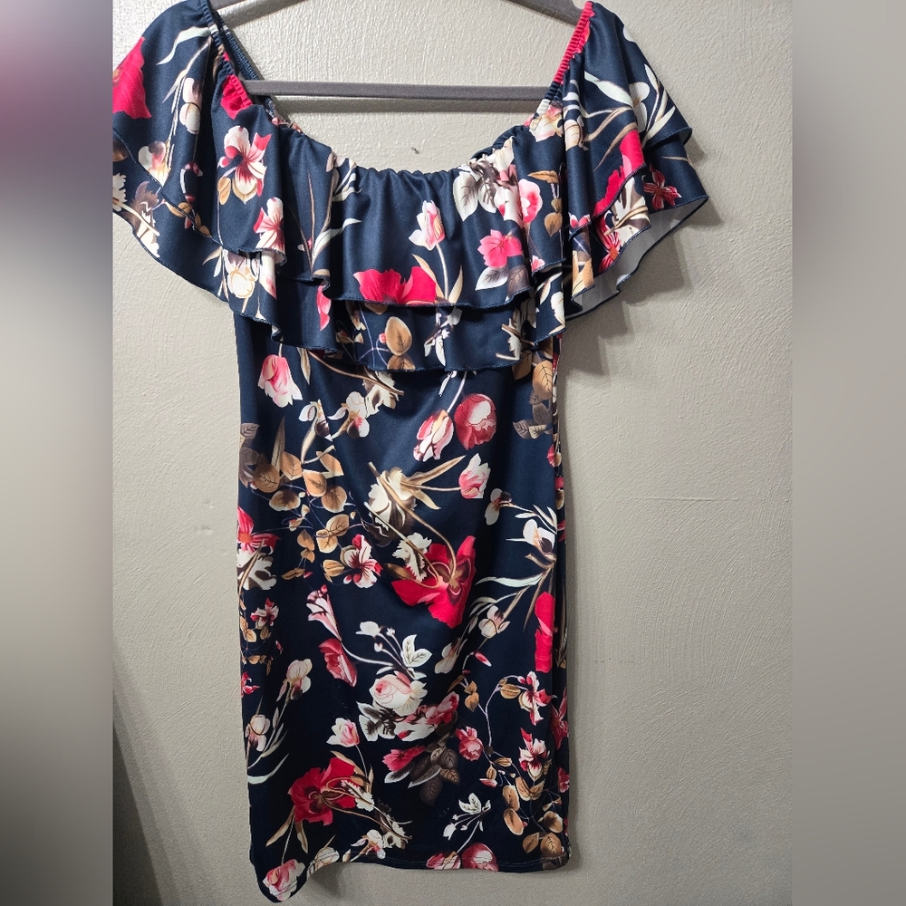 Floral off the shoulder dress